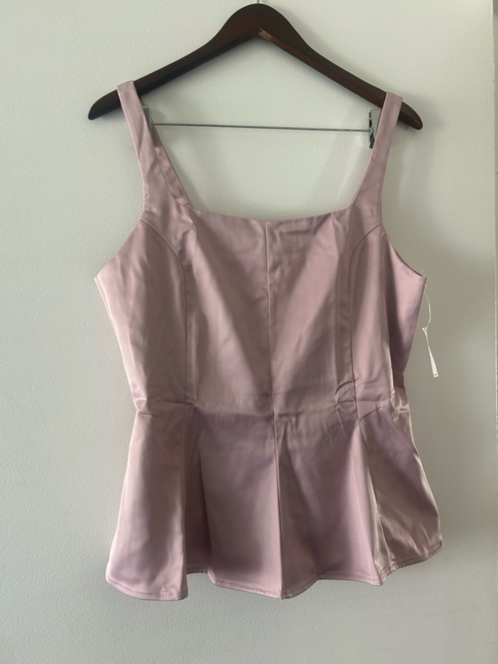Old Navy Blush Pink Square-Neck Peplum Tank